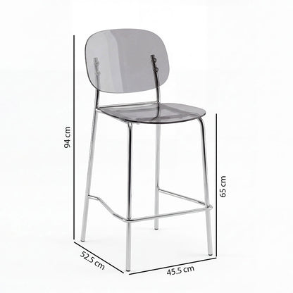 Gloss XL – sgabello trasparente 65 cm in policarbonato
