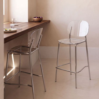 Gloss XL – sgabello trasparente 65 cm in policarbonato