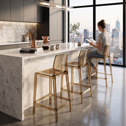 Aura XL – sgabello da cucina in policarbonato trasparente