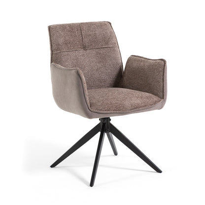 Evelyn – Poltroncina in doppio tessuto con gambe in metallo