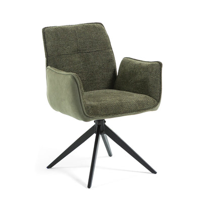 Evelyn – Poltroncina in doppio tessuto con gambe in metallo