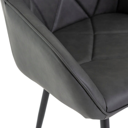 Sibilla – Poltroncina in ecopelle con gambe in acciaio nero