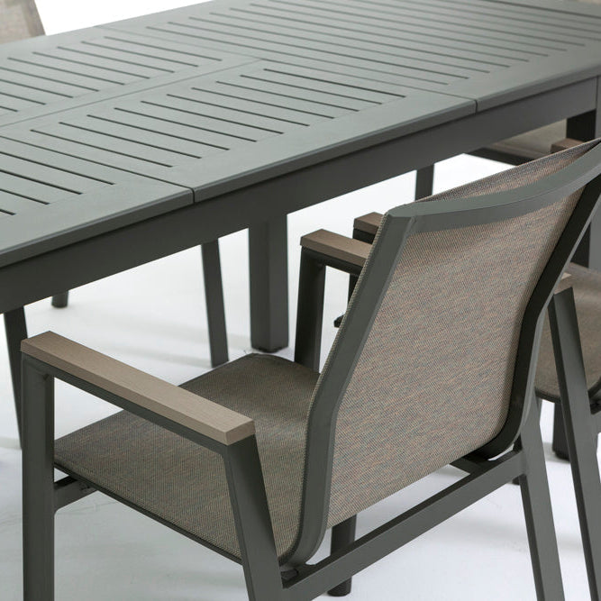 SALON REPAS EXTENSIBLE ALVARO + 6 DEVA