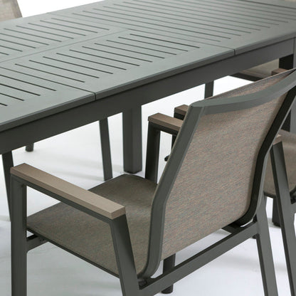 SALON REPAS EXTENSIBLE ALVARO + 6 DEVA