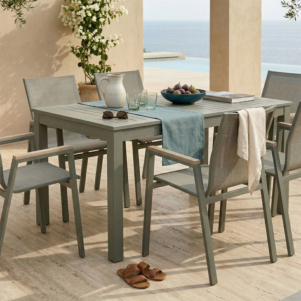 SALON REPAS EXTENSIBLE ALVARO + 6 DEVA