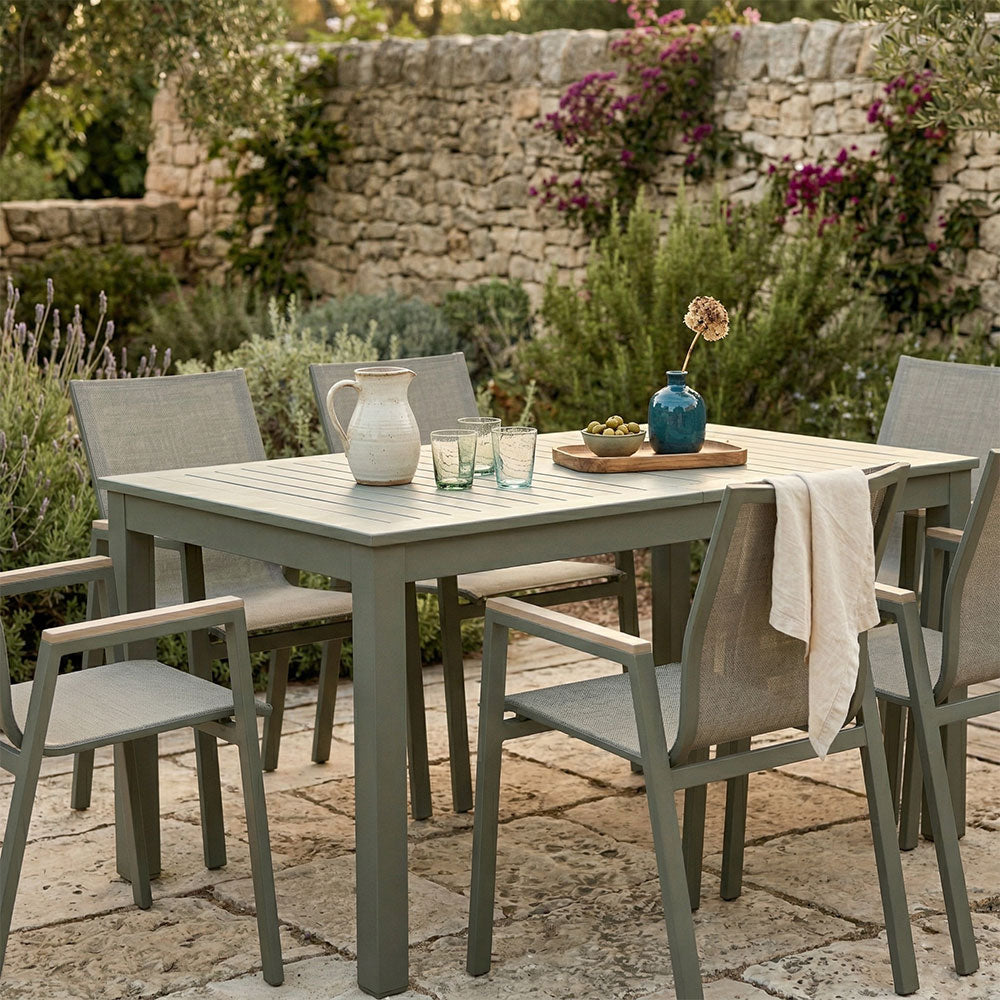 SALON REPAS EXTENSIBLE ALVARO + 6 DEVA