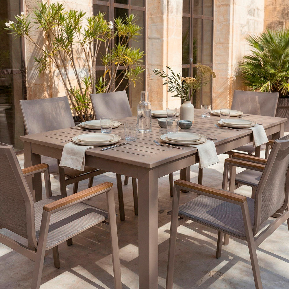 SALON REPAS EXTENSIBLE ALVARO + 6 DEVA