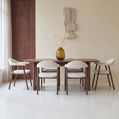 Nives – sedia imbottita in tessuto con metallo effetto legno