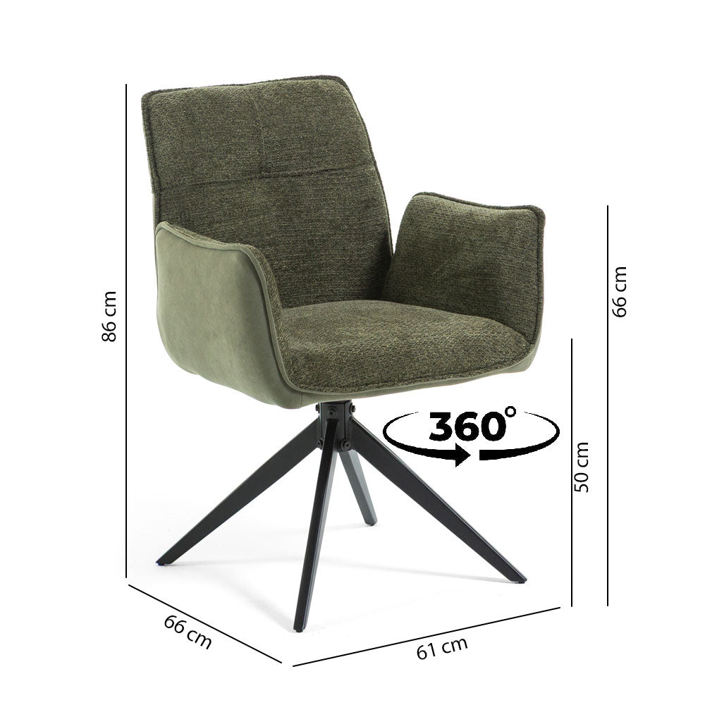 Evelyn – Poltroncina in doppio tessuto con gambe in metallo