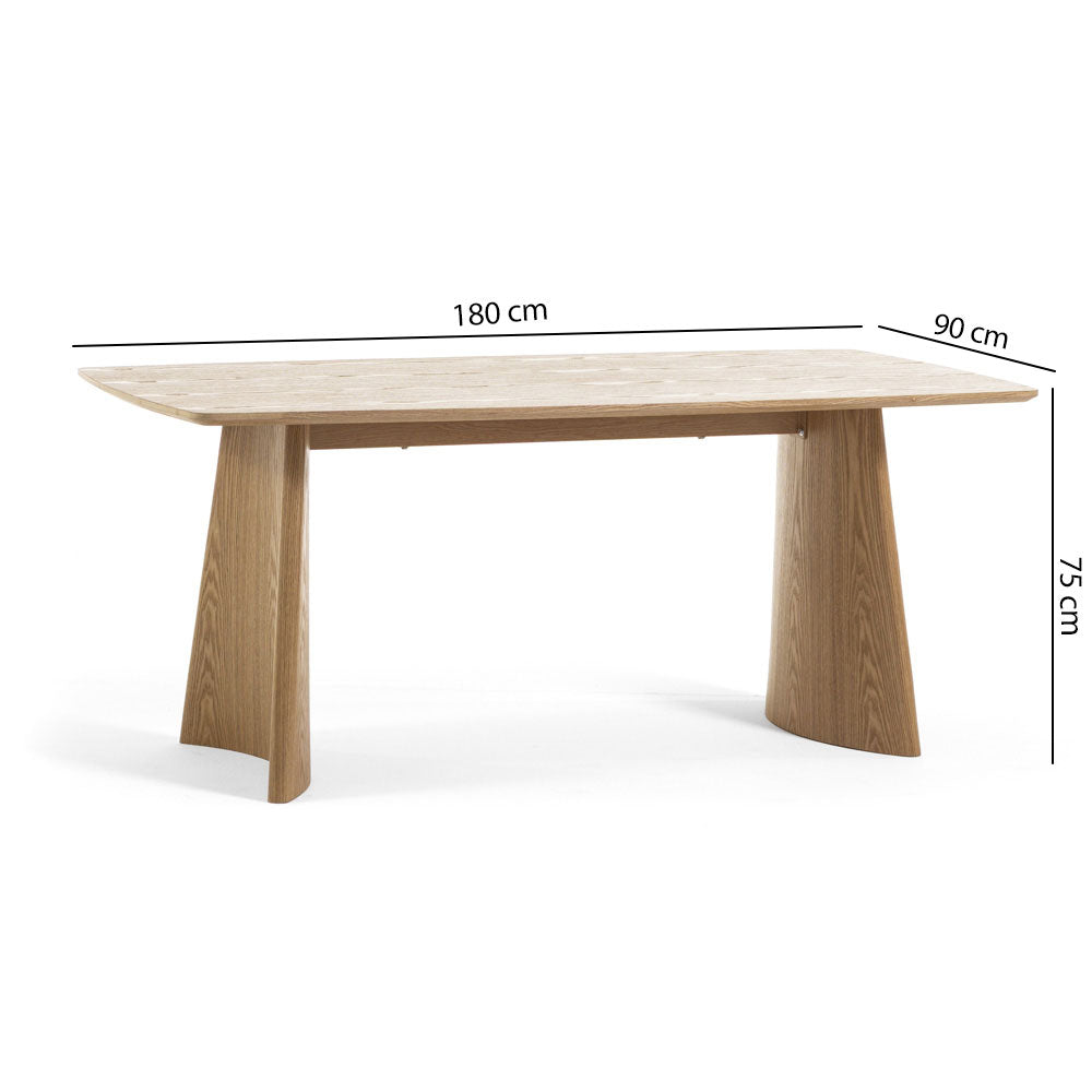 Filippo – tavolo in melaminico effetto legno con gambe curve