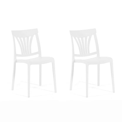 Gina – sedia in polipropilene con schienale classico, colore bianco