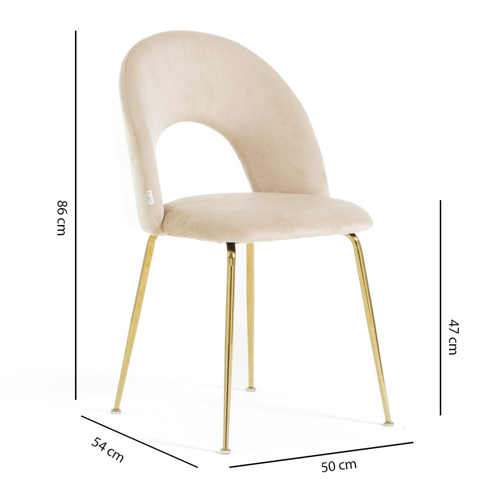 CHAISES EN VELOURS MARGOT