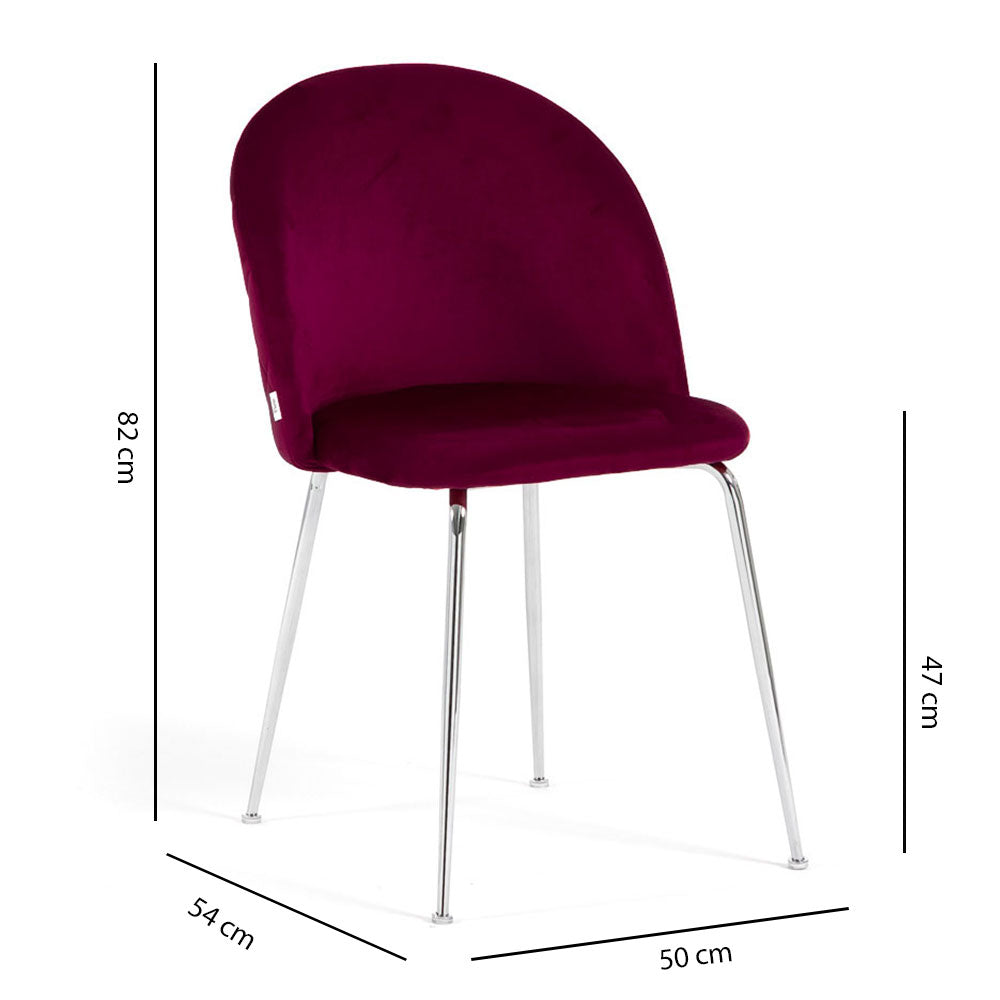 CHAISES SARA EN VELOURS