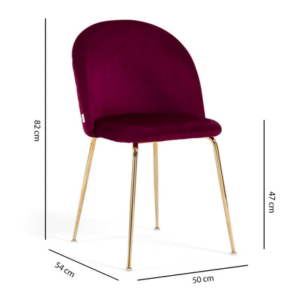 CHAISES SARA EN VELOURS